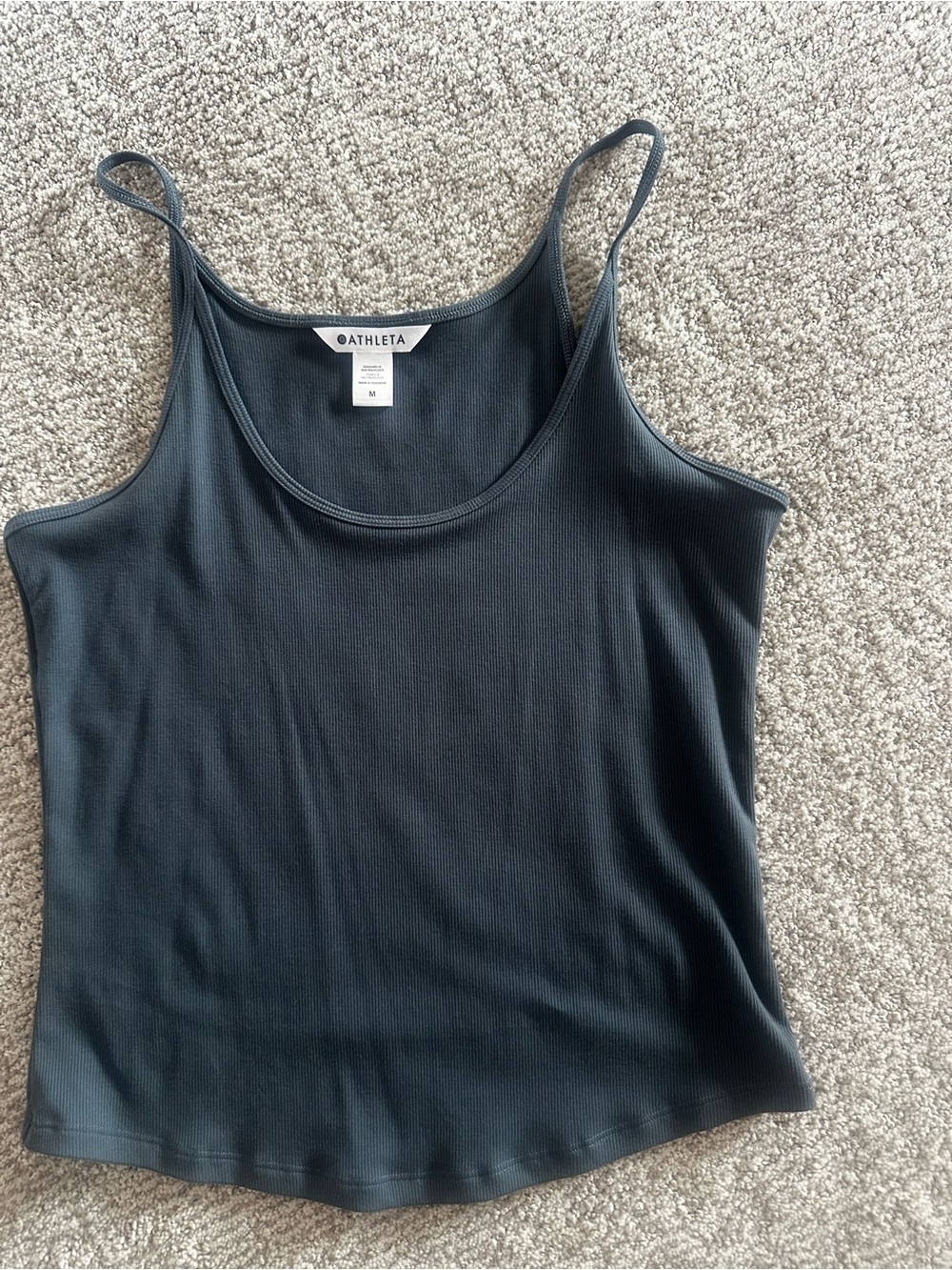 Athleta teal ribbed tank
